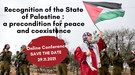 Il 29 novembre Conferenza Europea per il riconoscimento dello stato di Palestina