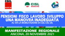 Manovra: prosegue mobilitazione CGIL, CISL, UIL, Landini sabato nelle Marche