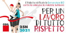 25 novembre: CGIL, ‘Per un lavoro di tutto rispetto'