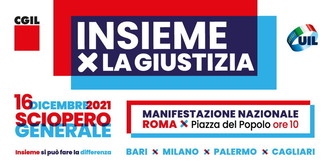 Legge di bilancio 2022, sciopero generale CGIL e UIL &lsquo;Insieme per la giustizia&rsquo;