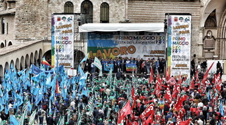 Primo Maggio: ad Assisi in piazza San Francesco la manifestazione nazionale di CGIL, CISL e UIL