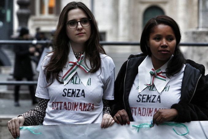 Giornata internazionale per i diritti dei migranti © Marco Merlini Roma, 18 dicembre 2019 Piazza Montecitorio Flash mob per la legge sulla cittadinanza