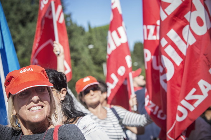 Presidio nazionale per rinnovo contratto Sanità privata Roma, 25 settembre 2018: Presidio nazionale per rinnovo contratto Sanità privata
© Simona Caleo/Cgil