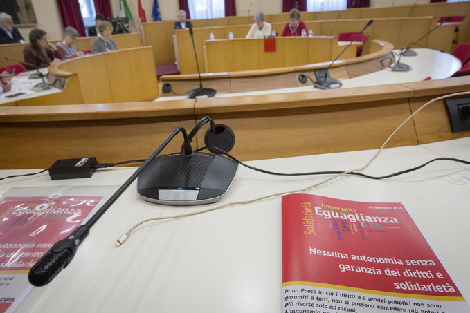 Conferenza stampa su autonomia differenziata Roma, 14 novembre 2018: conferenza stampa promossa dalla Cgil nazionale sull'autonomia differenziata (attuazione dell'articolo 116 terzo comma della Costituzione)
© Simona Caleo/Cgil