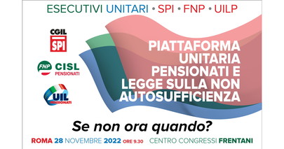 Iniziativa unitaria "Piattaforma pensionati e percorso Legge non autosufficienza. Se non ora quando?" Partecipa Maurizio Landini